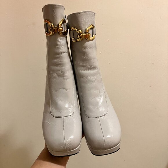 BRAND NEW! Jeffrey Campbell *MAKENA* Mod Boots in Gray! Size 8.5. SOLD OUT! - Picture 3 of 15